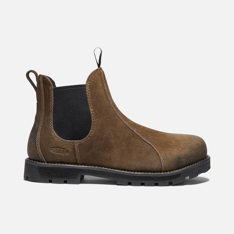 Keen Seattle Romeo Aluminum Toe Chelsea Boots Herren DE-54637 Oyster/Black - Keen Herrenschuhe Grün